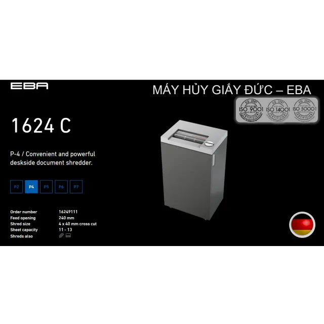 MÁY HỦY TÀI LIỆU EBA 1624